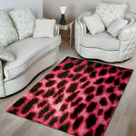 Hot Pink And Black Cheetah Print Area Rug