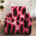 Hot Pink And Black Cheetah Print Armchair Slipcover