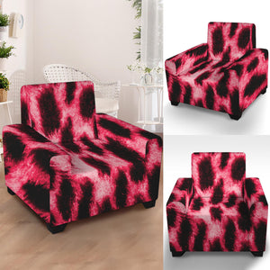 Hot Pink And Black Cheetah Print Armchair Slipcover