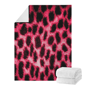 Hot Pink And Black Cheetah Print Blanket