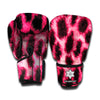 Hot Pink And Black Cheetah Print Boxing Gloves