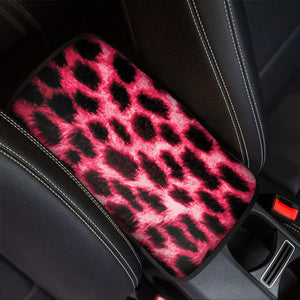 Hot Pink And Black Cheetah Print Car Center Console Cover