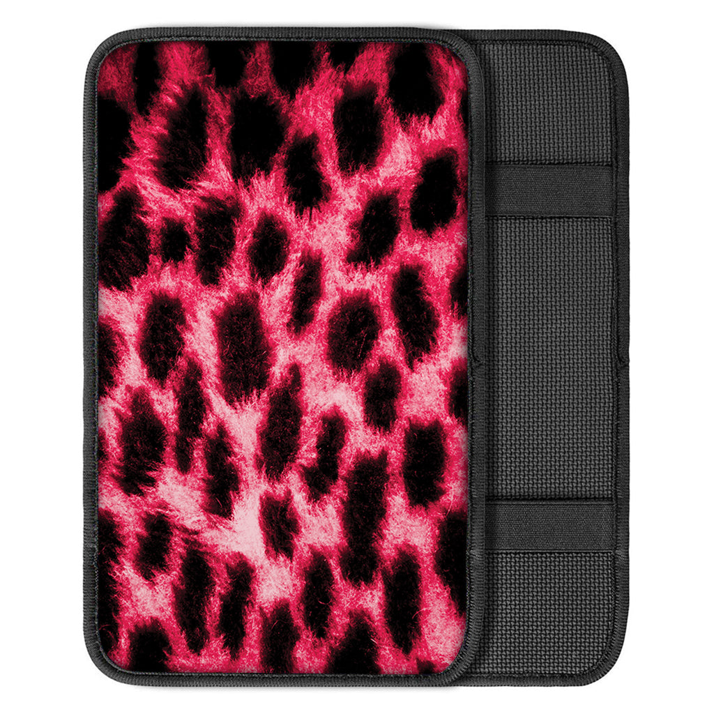 Hot Pink And Black Cheetah Print Car Center Console Cover