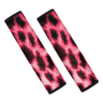 Hot Pink And Black Cheetah Print Car Seat Belt Covers