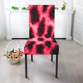 Hot Pink And Black Cheetah Print Dining Chair Slipcover
