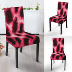 Hot Pink And Black Cheetah Print Dining Chair Slipcover
