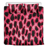 Hot Pink And Black Cheetah Print Duvet Cover Bedding Set