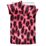 Hot Pink And Black Cheetah Print Duvet Cover Bedding Set