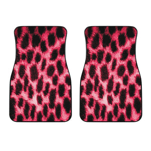 Hot Pink And Black Cheetah Print Front Car Floor Mats