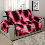 Hot Pink And Black Cheetah Print Half Sofa Protector