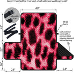 Hot Pink And Black Cheetah Print Half Sofa Protector