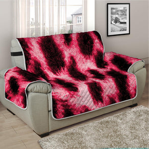 Hot Pink And Black Cheetah Print Half Sofa Protector