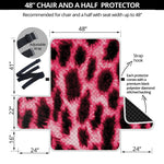 Hot Pink And Black Cheetah Print Half Sofa Protector