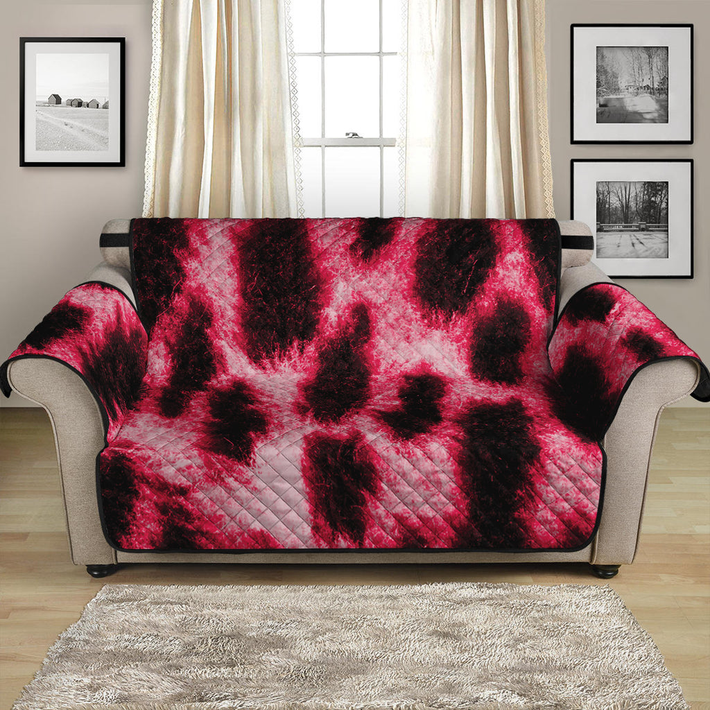 Hot Pink And Black Cheetah Print Loveseat Protector