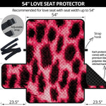 Hot Pink And Black Cheetah Print Loveseat Protector