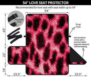 Hot Pink And Black Cheetah Print Loveseat Protector