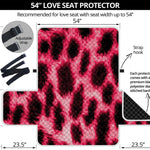 Hot Pink And Black Cheetah Print Loveseat Protector