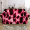 Hot Pink And Black Cheetah Print Loveseat Slipcover