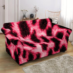 Hot Pink And Black Cheetah Print Loveseat Slipcover