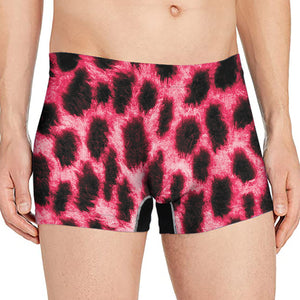 Hot Pink And Black Cheetah Print Men's Boxer Briefs