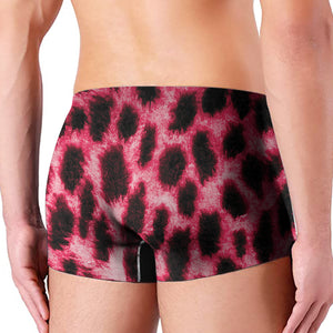 Hot Pink And Black Cheetah Print Men's Boxer Briefs