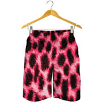 Hot Pink And Black Cheetah Print Men's Shorts