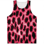 Hot Pink And Black Cheetah Print Men's Tank Top