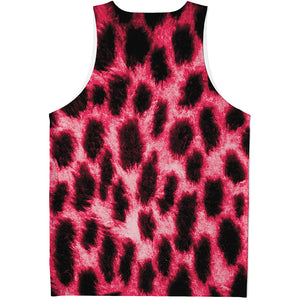 Hot Pink And Black Cheetah Print Men's Tank Top