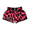 Hot Pink And Black Cheetah Print Muay Thai Boxing Shorts