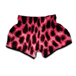 Hot Pink And Black Cheetah Print Muay Thai Boxing Shorts