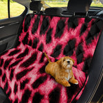 Hot Pink And Black Cheetah Print Pet Car Back Seat Cover