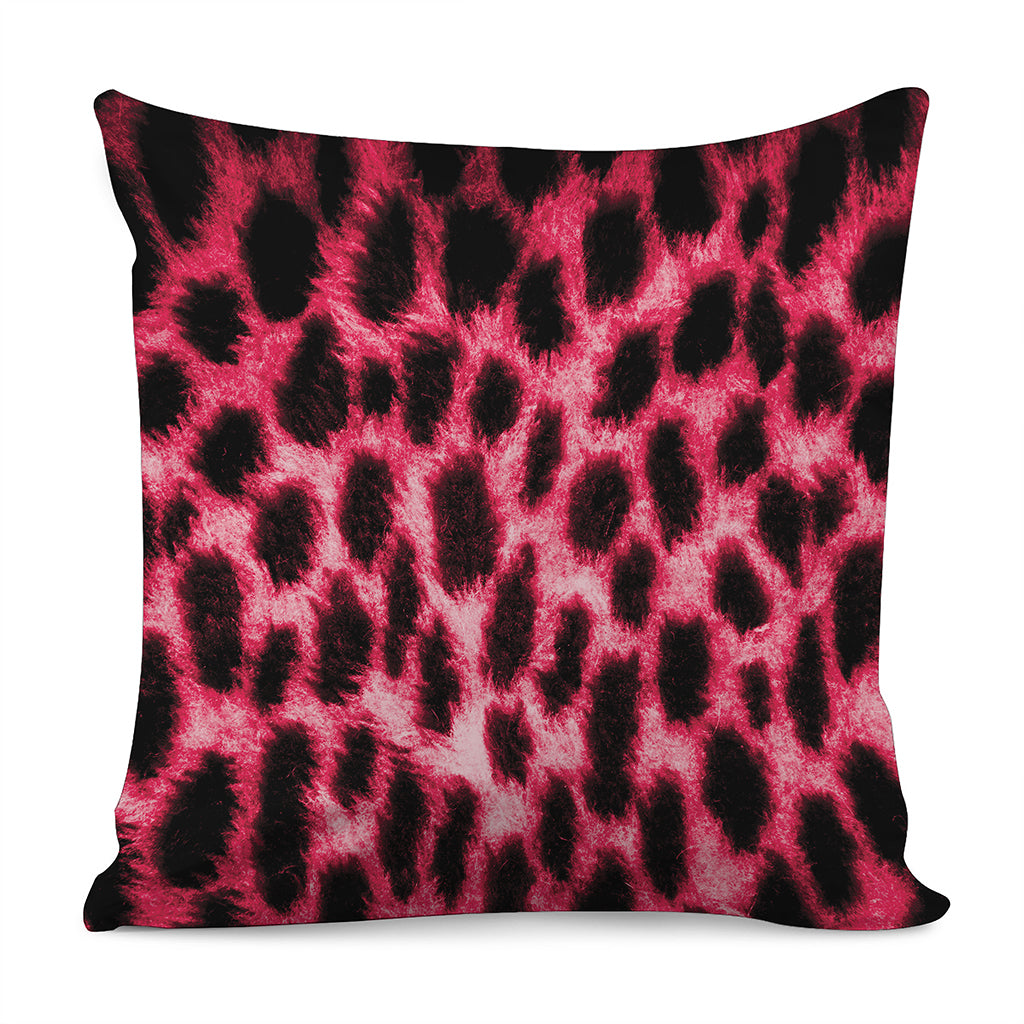 Hot Pink And Black Cheetah Print Pillow Cover