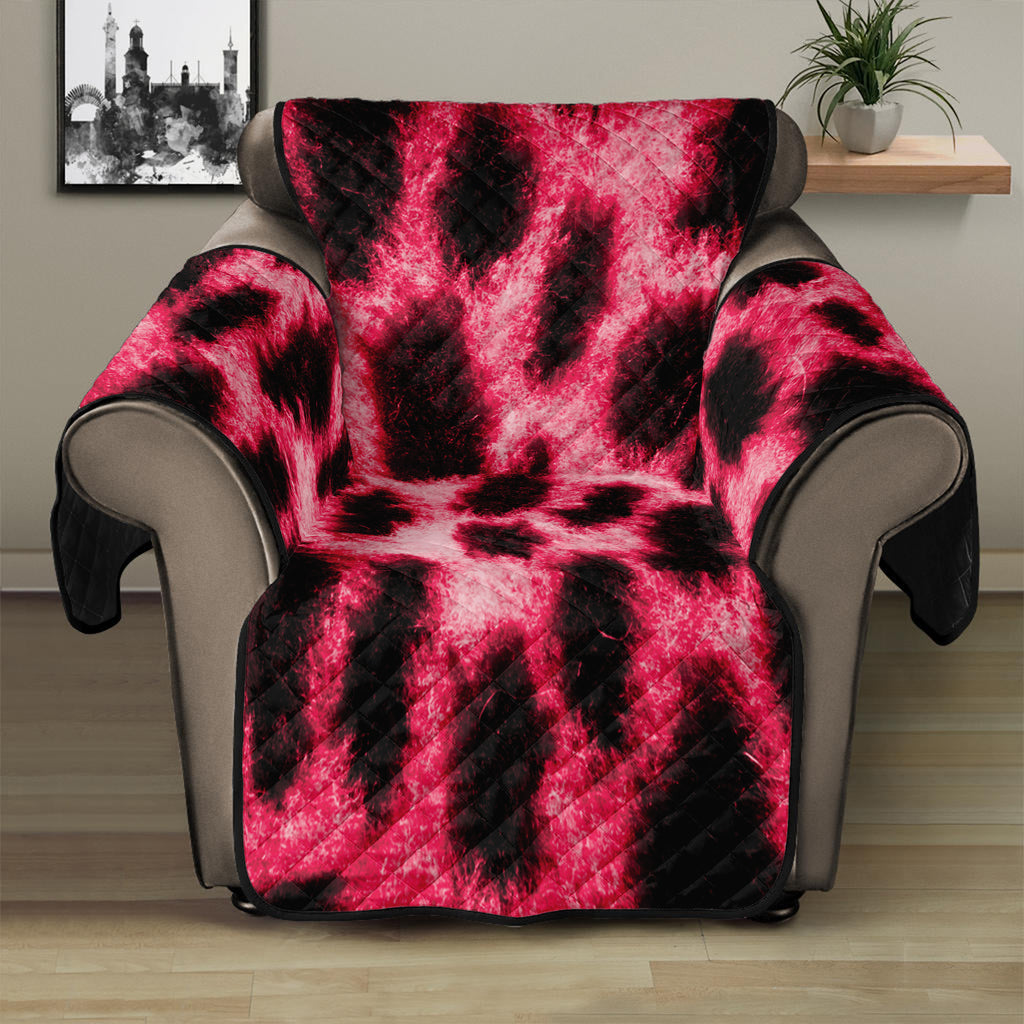 Hot Pink And Black Cheetah Print Recliner Protector