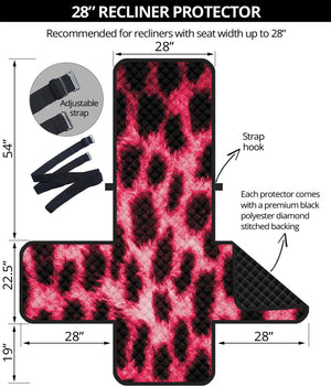 Hot Pink And Black Cheetah Print Recliner Protector