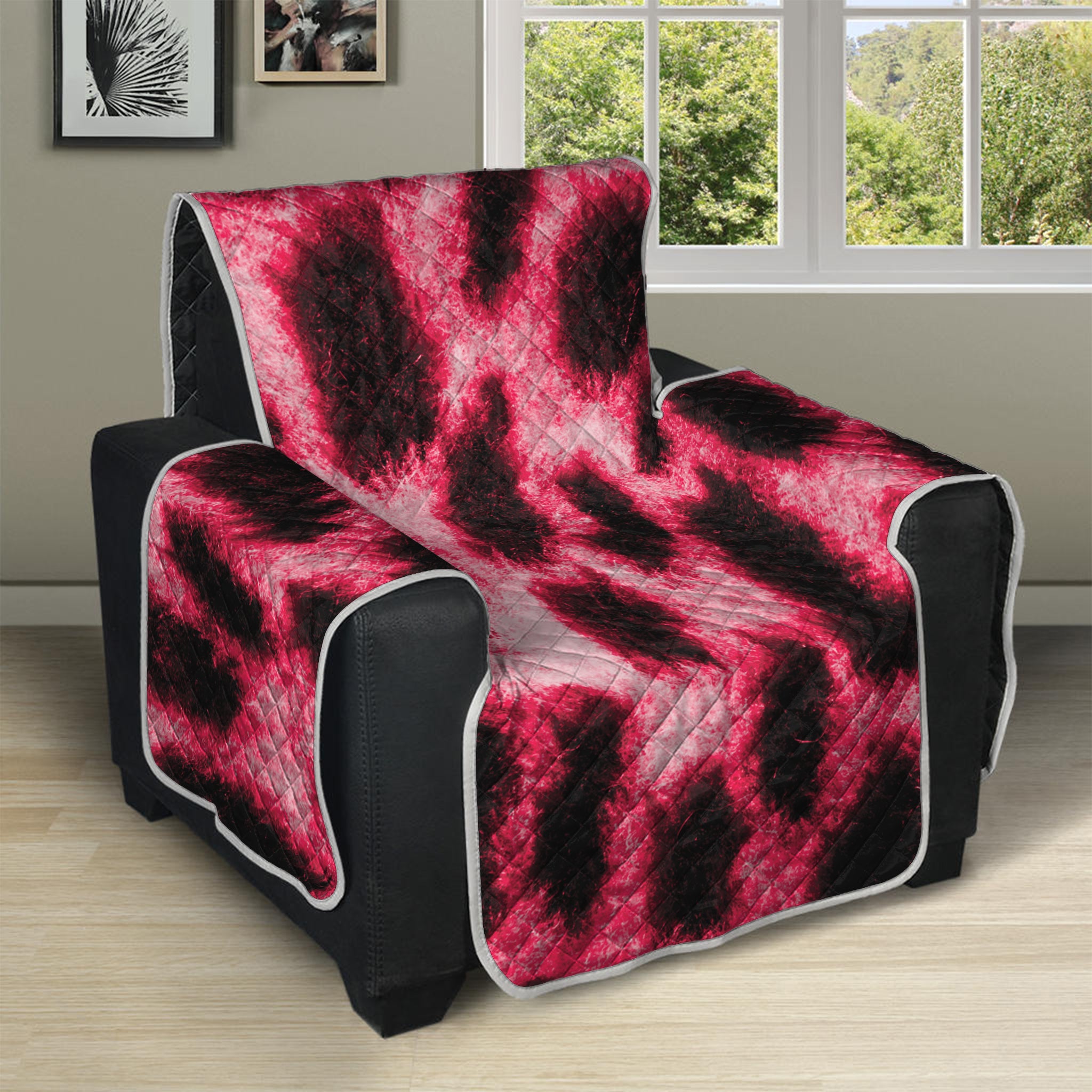 Hot Pink And Black Cheetah Print Recliner Protector