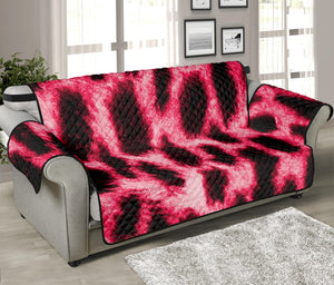 Hot Pink And Black Cheetah Print Sofa Protector