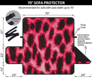 Hot Pink And Black Cheetah Print Sofa Protector