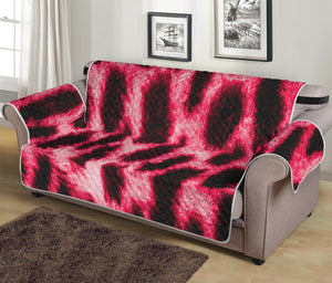 Hot Pink And Black Cheetah Print Sofa Protector