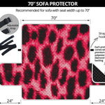 Hot Pink And Black Cheetah Print Sofa Protector