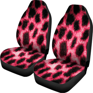 Hot Pink And Black Cheetah Print Universal Fit Car Seat Covers