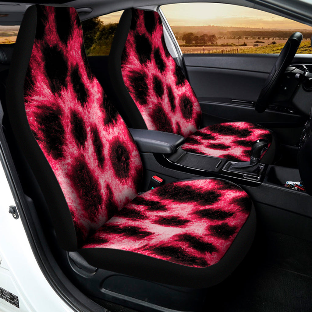 Hot Pink And Black Cheetah Print Universal Fit Car Seat Covers