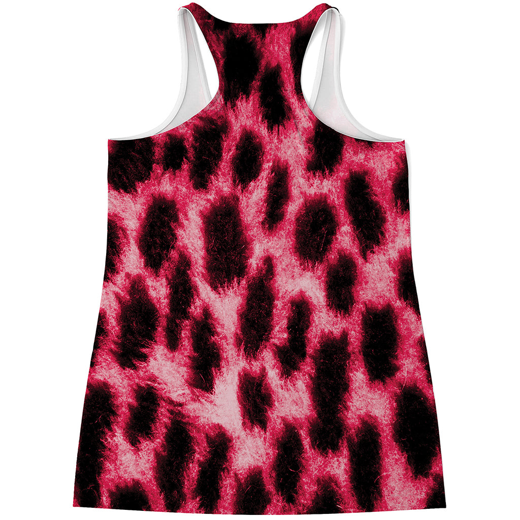 Hot Pink And Black Cheetah Print Women's Racerback Tank Top