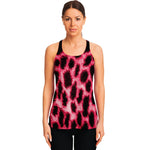 Hot Pink And Black Cheetah Print Women's Racerback Tank Top