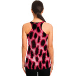 Hot Pink And Black Cheetah Print Women's Racerback Tank Top