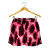 Hot Pink And Black Cheetah Print Women's Shorts