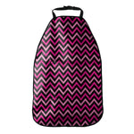 Hot Pink And Black Chevron Pattern Print Car Seat Organizers