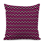 Hot Pink And Black Chevron Pattern Print Pillow Cover