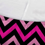 Hot Pink And Black Chevron Pattern Print Sofa Cover
