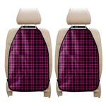 Hot Pink And Black Houndstooth Print Car Seat Organizers