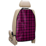 Hot Pink And Black Houndstooth Print Car Seat Organizers